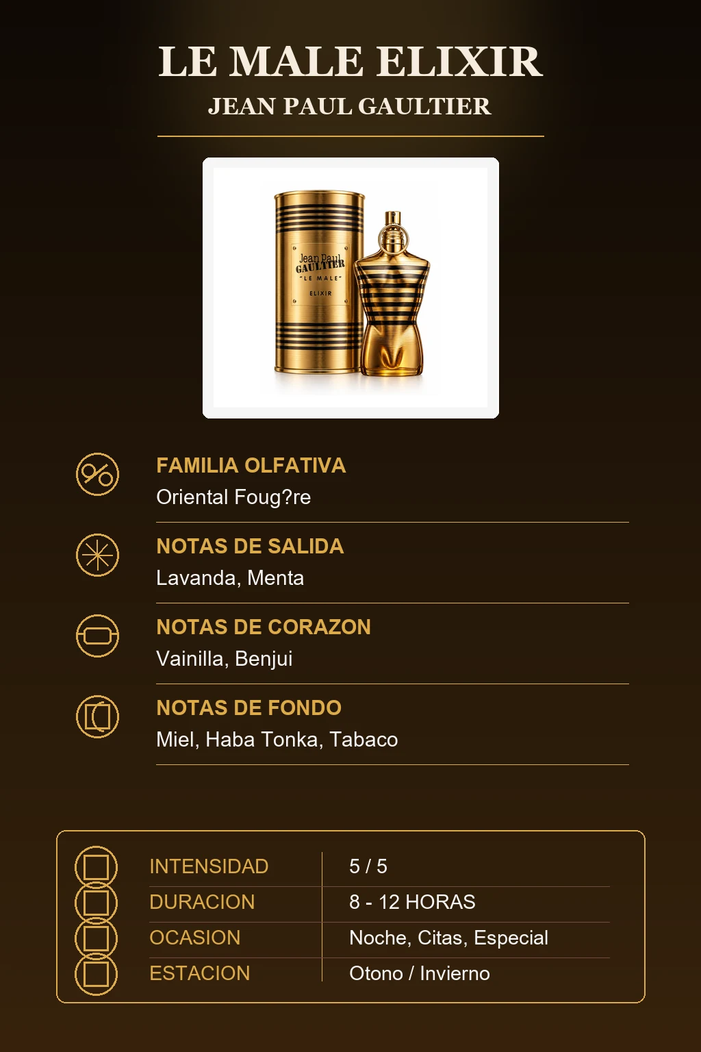 Características Le Male Elixir